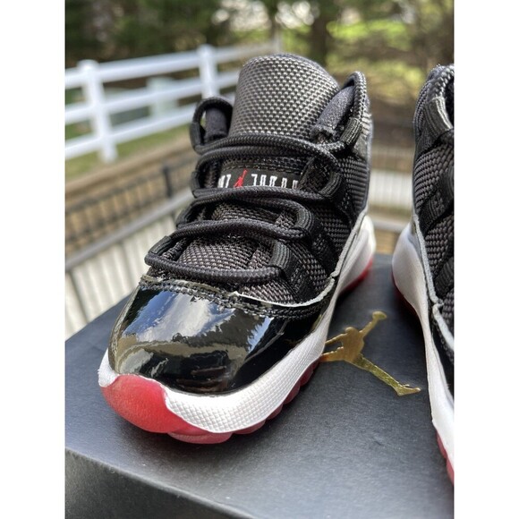 Air Jordan 11 Retro TD ‘Bred’ Baby Toddler 378040-061 - SZ 5C ‘VNDS’ - Picture 5 of 11